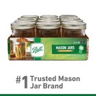 Ball  Glass Mason Jars With Lids   Bands  Wide Mouth  Clear  16 Oz  12 Count