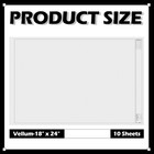 10 Sheets Architectural Vellum Paper 18  X 24  Drafting Vellum Tracing