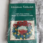 Christmas Tablecloth Lintex Winter Wonderland Cotton Silver Bells 70  Round New