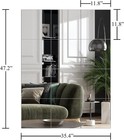 12pcs 12 Inch Wall Mirror Tiles Frameless For Gym Bedroom Bathroom