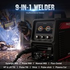 Mp200-pro Plasma Cutter Mig Welder 9in1 Pulse Mig Tig Stick Lcd 120v 240v Screen