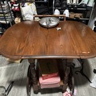 Vintage Mid Century Colonial Drop Leaf Butler Tea Or Bar Serving Cart