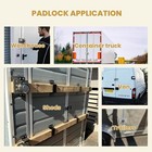 2 Pack Van Door Padlock Keyed Alike Heavy Duty Solid Steel Hasp 73mm Garage Shed