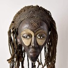 Chokwe Mask Mwana Pwo With Headdress Congo