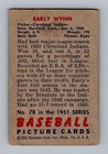 1951 Bowman  78 Early Wynn Hof Low Grade Vintage Baseball Card