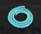 100 Frosted Sea Glass Round   Rocaille Beads Matte - Seafoam Blue 4mm