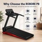 Robore P8 Foldable Treadmill 15  Incline 8 7mph Electric Treadmill Home Office