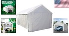 Elegant White Carport Sidewalls - Uv And Weather Protection For Vehicle Care
