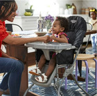 Cosco Kids Simple Fold Baby High Chair Portable Feeding Chair Black