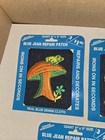 5 Vintage 70s Mint Joy Denim Cloth Repair Patch Iron-on mushroom apple devil bee
