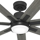 Hunter Fan 60 In Casual Matte Black Indoor Ceiling Fan With Light Kit And Remote