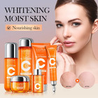 Sadoer 6 Pcs Set Vitamin C Skin Care Sets Face Cream Facial Cleanser Serum Toner