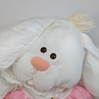 Fisher Price Puffalump 1986 White Bunny Rabbit Pink Dress 8004 Nylon Clean Flaw