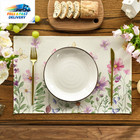 Floral Butterfly Summer Placemats Set Of 4  12x18 Inch Seasonal Spring Placemats