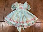 Vintage Daisy Kingdom Pinafore 2 Piece Floral Dress Girls 4t