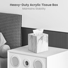Square Modern Facial Paper Holder  Cube Acrylic Tissue Marble Tissue Box Cover