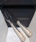 Tiffany   Shell   Thread    2  Pc   Sterling Handle  Roast Carving Set   Unused