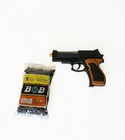 2 Airsoft Hand Gun Pistol Black 6mm Airsoft Plastic Bb Spring Pistol 850 Pellets
