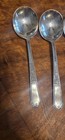 1847 Rogers Bros 6 Soup gumbo Spoons Ancestral Pattern 1924 Beautiful Condition 