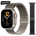 Titanium Milanese Loop Strap For Apple Watch Ultra 2 10 9 8 7 44 45 46 49mm Band