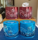 Vintage Kleenex Tissue Box Lot Christmas Holiday Magic Oval 2009 2011 Red Blue