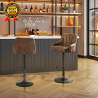Bar Stools Set Of 2 Adjustable Bar Stools Counter Height Barstools With Back