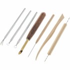 7pc Clay Sculpting Set Kit Wax Carving Pottery Tool Shaping Polymer Molding 4pt7