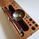 Antique Vintage Gold Balance Scales W  Germany  box In Excellent Condition  