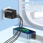 240w Gan 8-in-1 Usb-c Fast Charger For Iphone samsung xiaomi Eu us Plug
