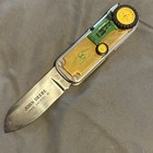 John Deere 1948 Pocket Folding Knife Tractor Handle W  Zipper Case