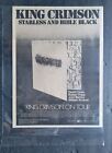 King Crimson Starless And Bible Black Album   Tour Promo Print Advertisement  74
