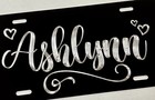 Engraved Custom Personalized Name Car Tag Diamond Etched Metal License Plate