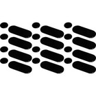Motorcycle Motorbike Strong Spot   Stripe Tank Pad Protectors - Black 24pcs
