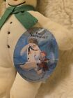 Vintage Eden The Snowman 7    Stuffed Plush Raymond Briggs Green Hat Scarf Mini