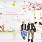 Wall Decal Removable Cherry Blossom Tree Swing Wall Sticker Kids Room Home Decor