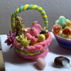 1 12 Miniature Dollhouse Easter Basket Cookie Platter Single Direct From Artist 