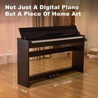 Mustar Black 88keys Upright Fully Weighted Digital Piano Keyboards For Beginners