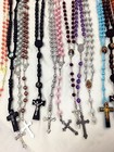 Best Seller-30pc Mix Lot Wholesale Religious Full Rosary Crucifix Cross Necklace