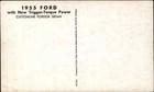 1955 Ford Customline Fordor Sedan Classic Car Ad Vintage Postcard