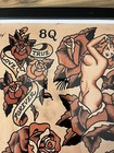 Sailor Jerry Vintage Tattoo Flash Pin Up Art Print 11x14 Framed   Ready To Hang 