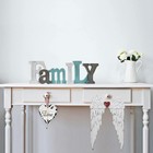 Wood Family Sign For Home Decor  Freestanding Cutout Letter For Shelf Table T   