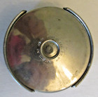 Vtg Collapsible Pocket Drinking Metal Cup Embossed Lid Silver-toned Travel Usa