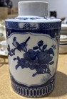 Blue   White Chinese Porcelain Vase 9    Landscape Pagoda Design Marked On Base 
