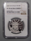 Ultra Cameo Proof 2007-w  100 1oz  9995 Fine American Platinum Eagle Ngc Pf70 Uc