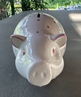 Tiffany   Co Piggy Bank Porcelain Handpainted Pink Polka Dot Italy No Box