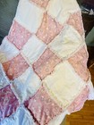 New  Custom Made Crib  Baby  Toddler Size Handmade Rag Quilt  Pink Hearts