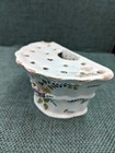 Antique French Tin Glazed  faience  Pair Hanging Wall Or Pocket Vases C18 