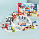 Simulation  City Transport With 55 Pcs Electric Kids Train Set Educational
