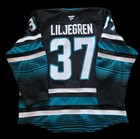 Game Worn San Jose Sharks Liljegren Jersey Cali Fin Alternate Fanatics Fap Mic