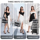 Professional Makeup Train Case Extra Large Cosmetic Organizer Box 6 Trays With S